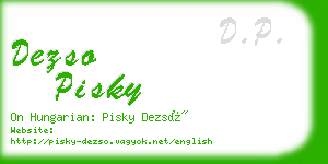 dezso pisky business card